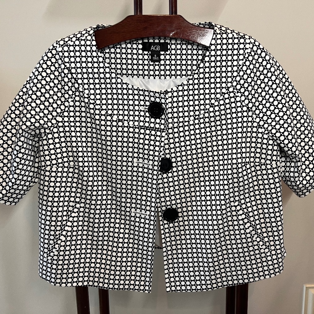 Women's Cropped Dress Polka Dot Jacket